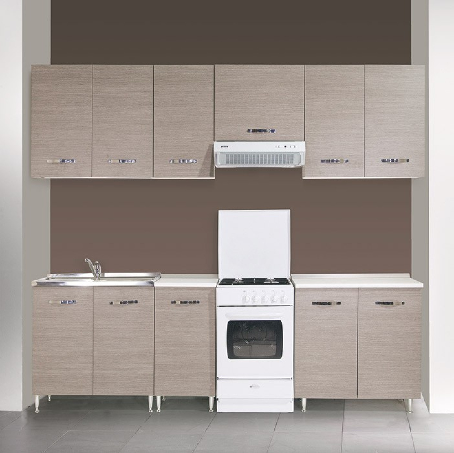 Komplet kuhinja Azur Line- larice grey, 250/260 cm - RAZPRODAJA