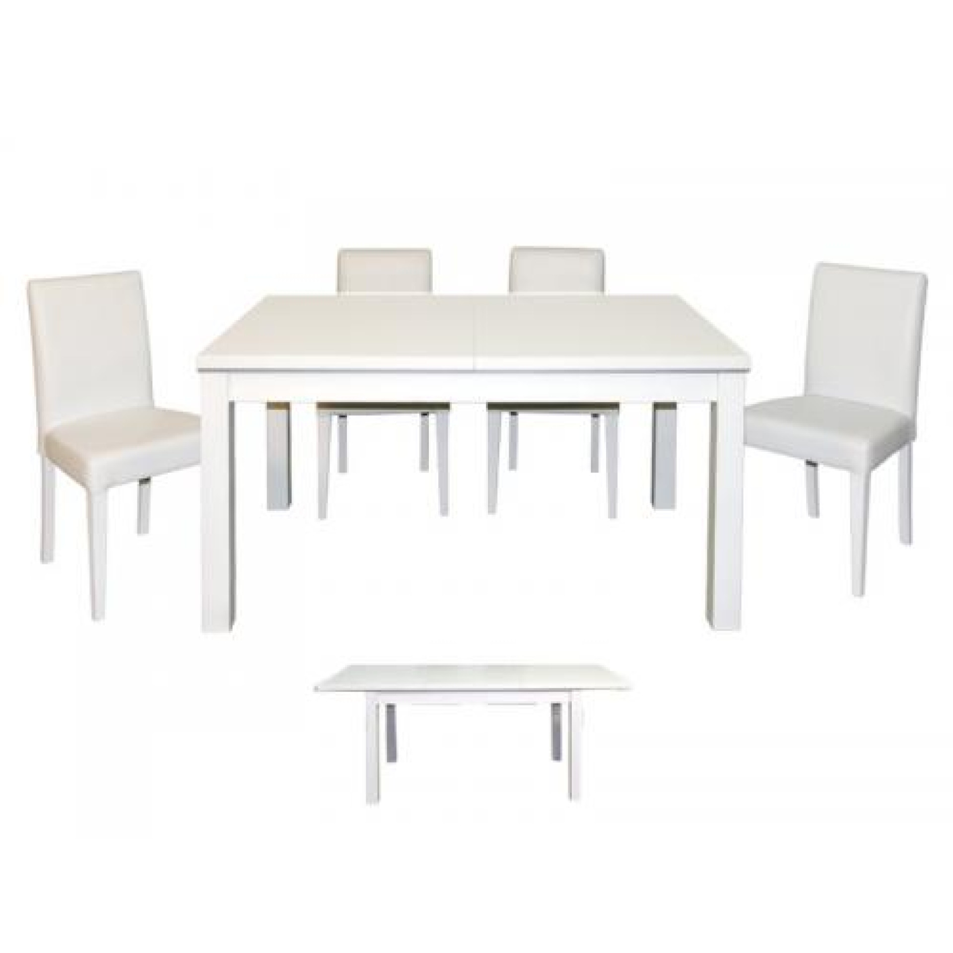 Jedilni set PORTO bela (miza + 4 stoli)