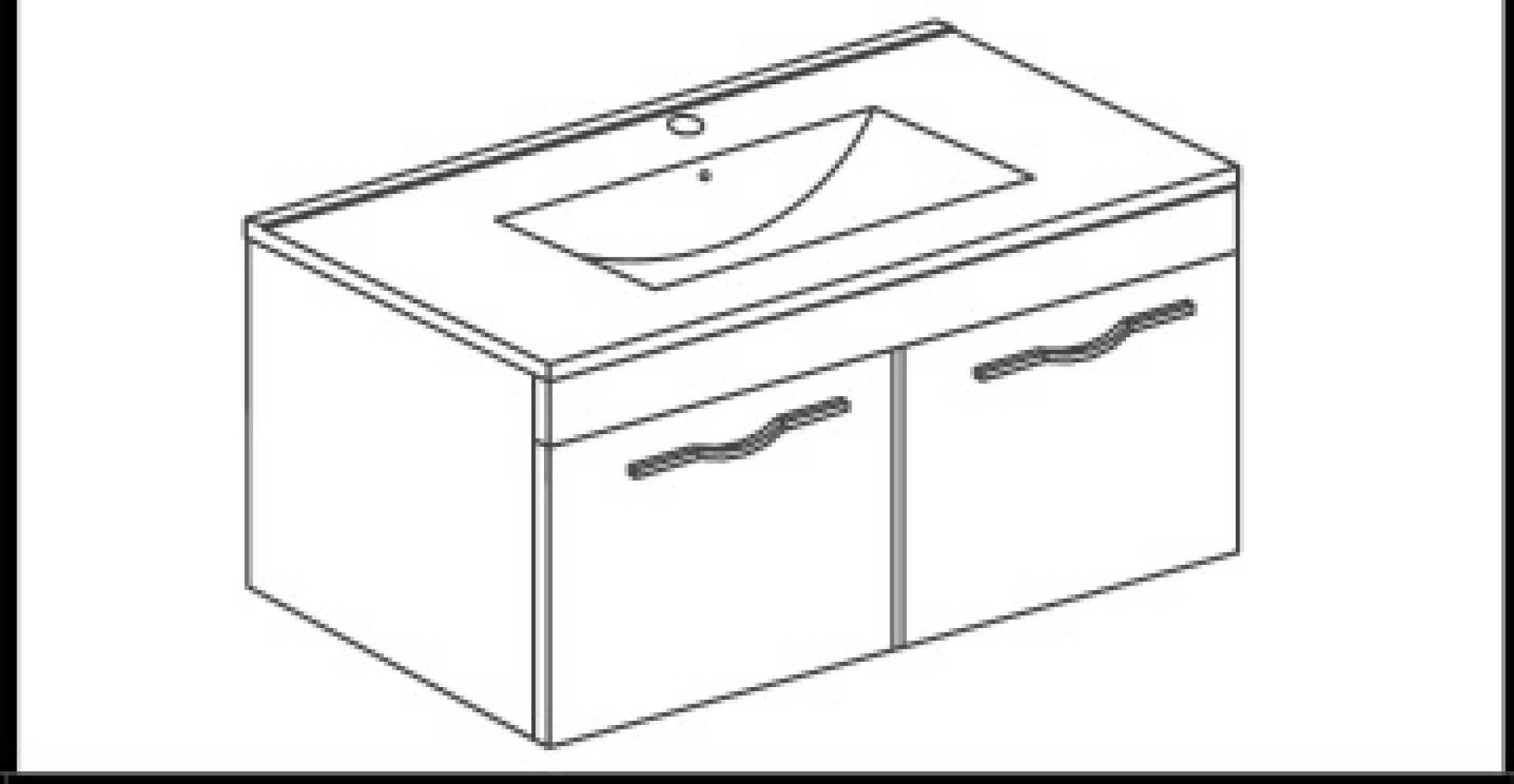 Omarica z dvojimi vrati in umivalnikom CORALLO - 60 cm - hrast