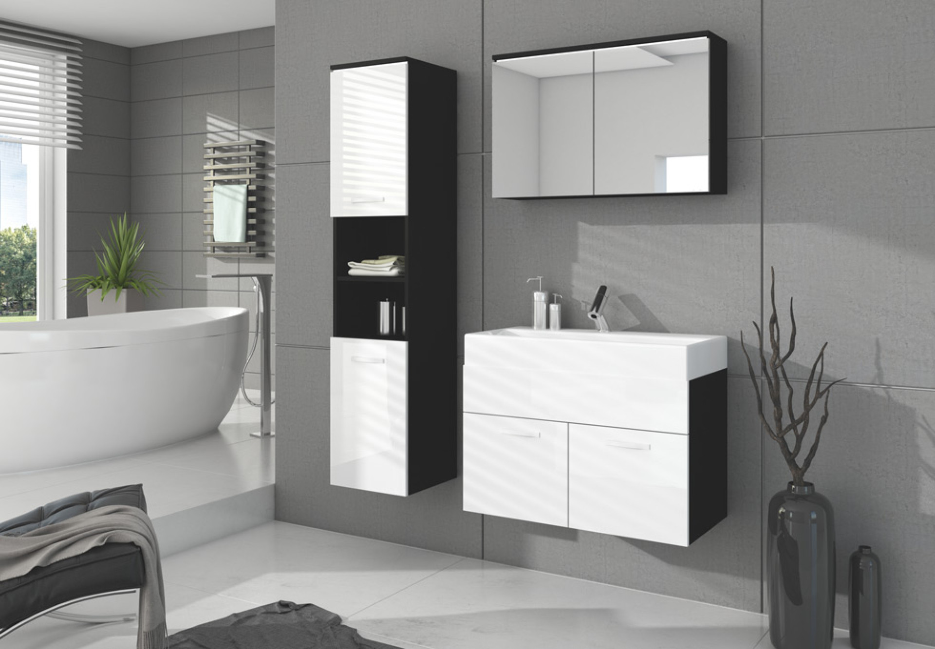 Kopalniški blok BONITO (črna/bela) - RAZPRODAJA