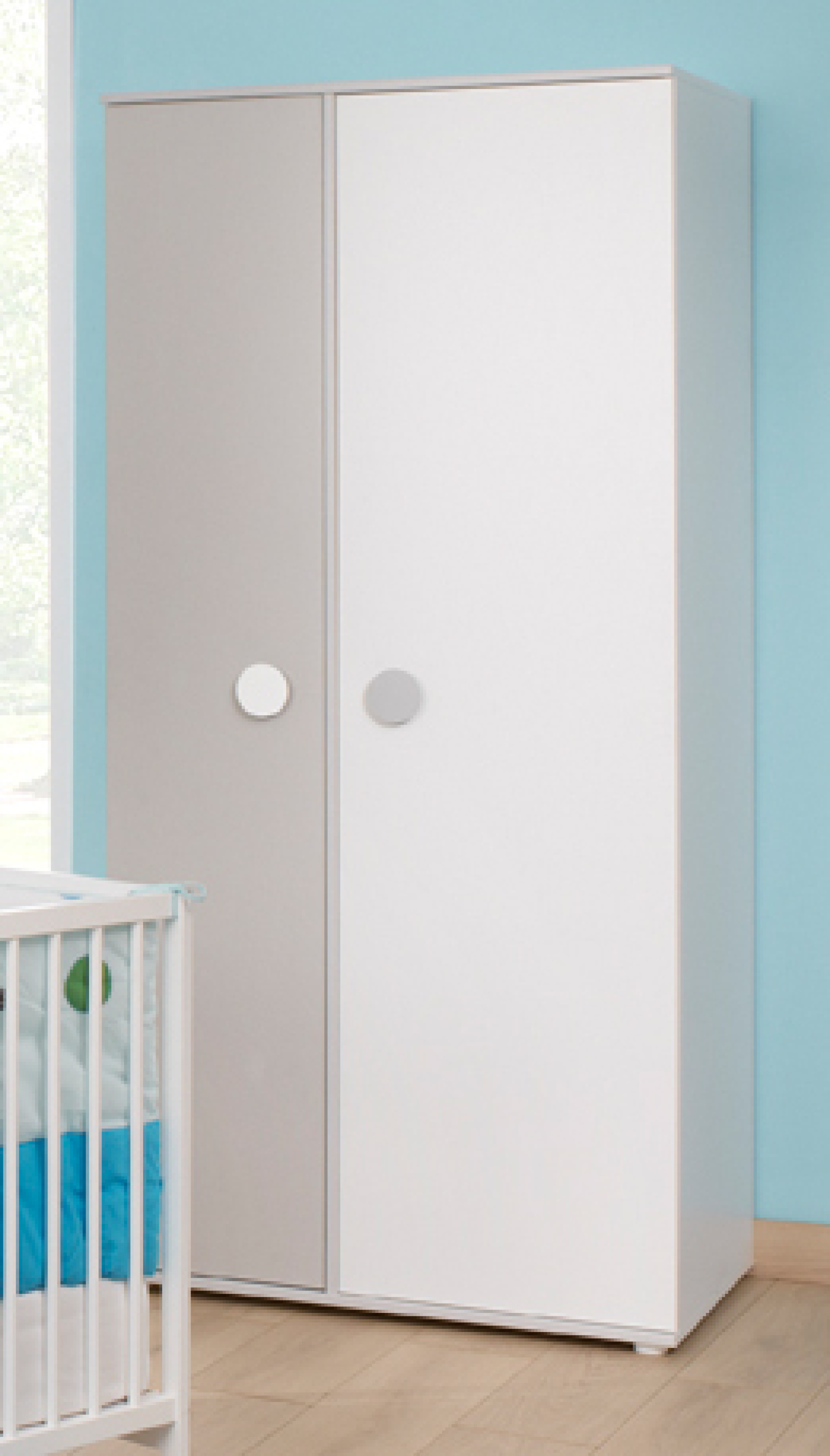 Dvodelna omara Camille, dimenzije 87x59x186 cm