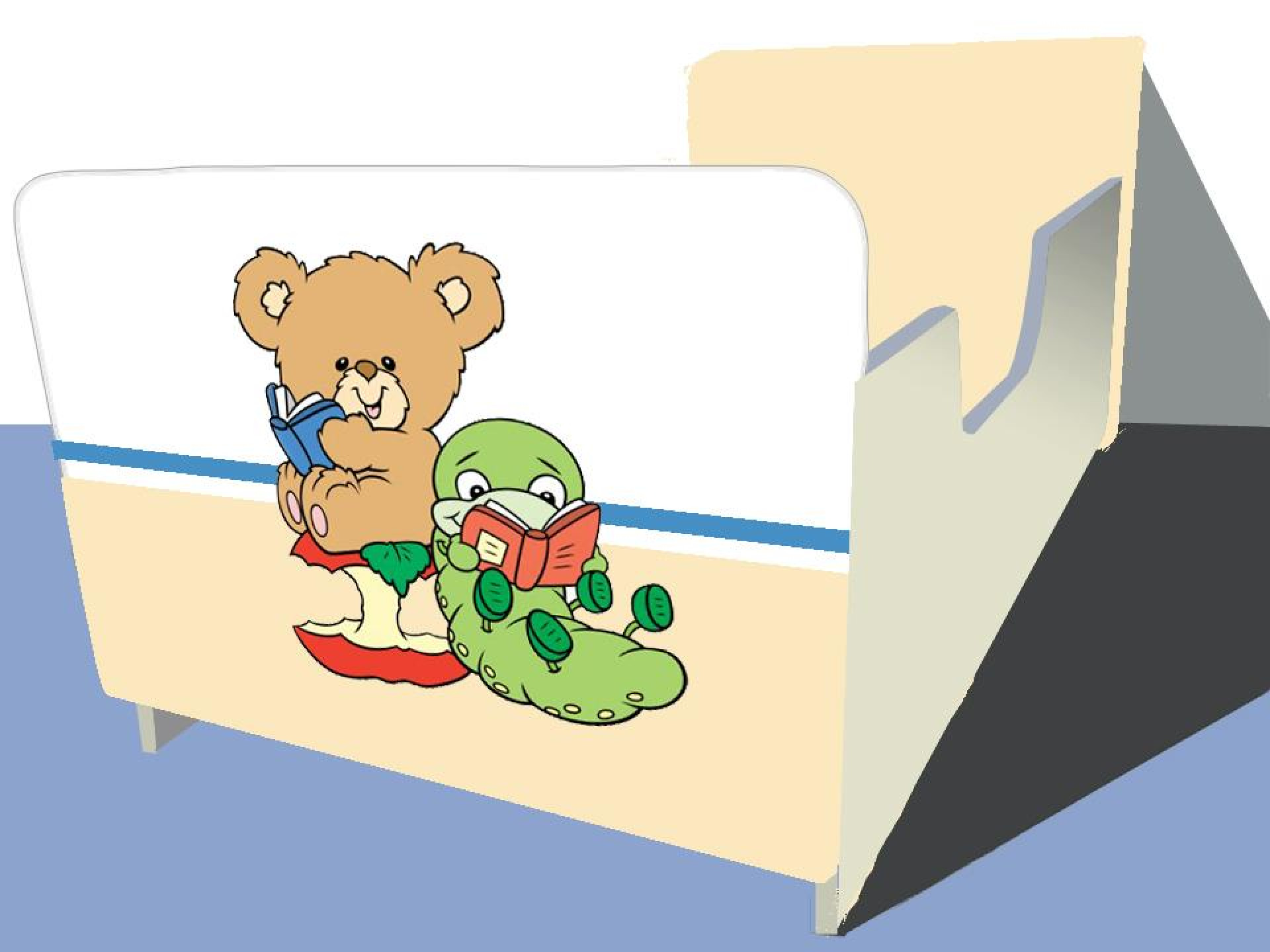 Otroška posteljica PRIJATELJA (rumena)