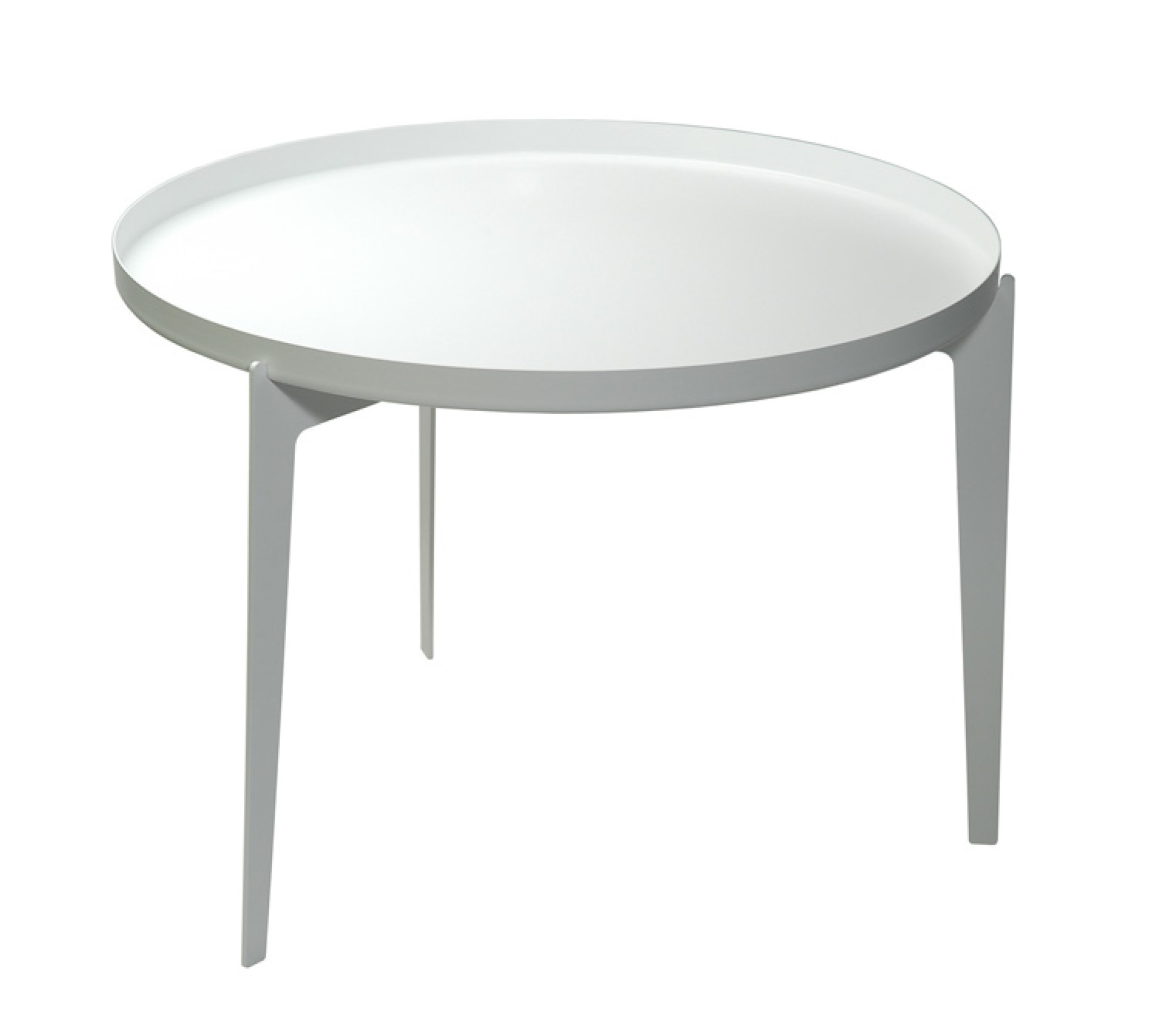 Klubska mizica Illusion velika, bele barve