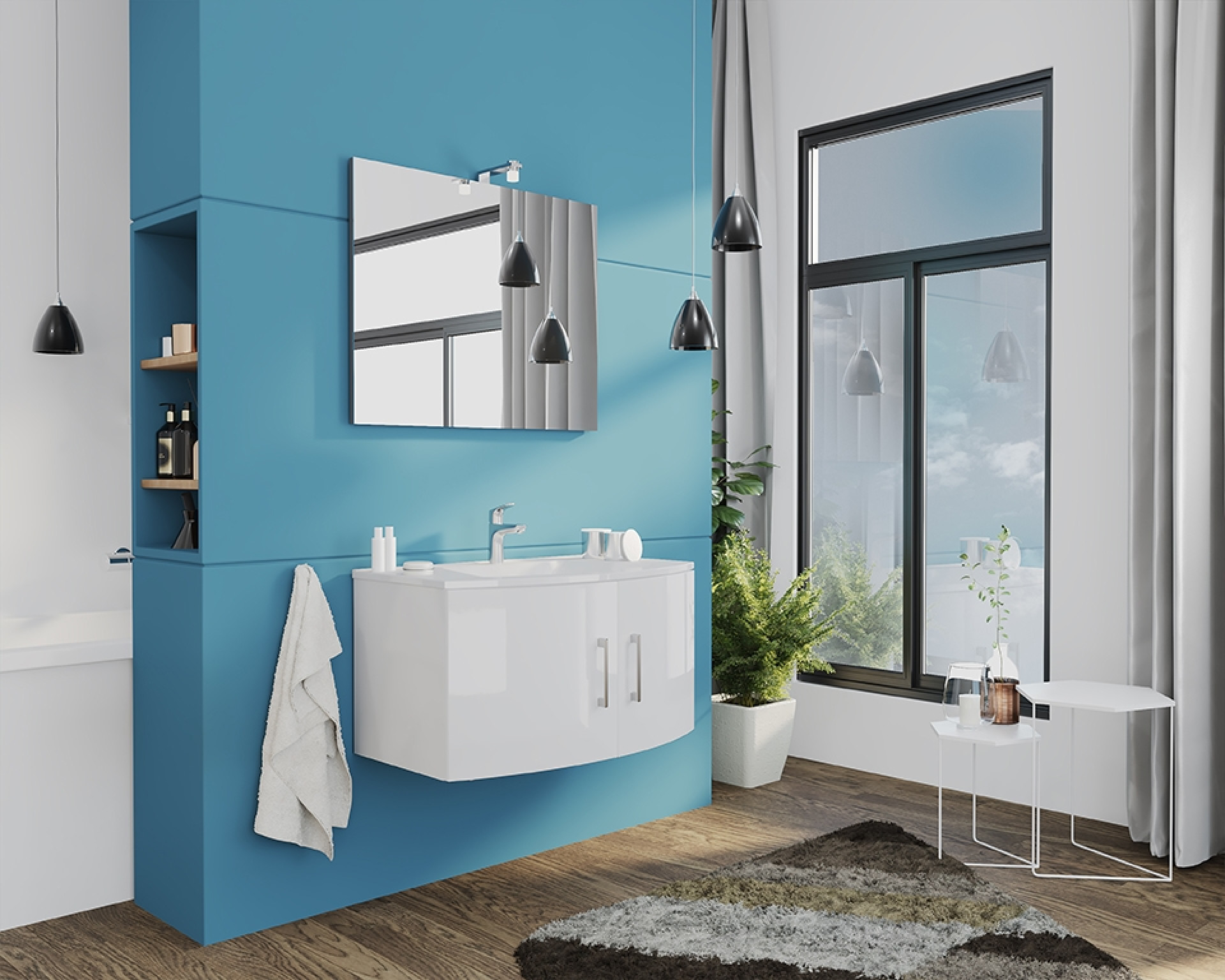 Kopalniški blok VIRGINIA (bela visoki sijaj) - RAZPRODAJA