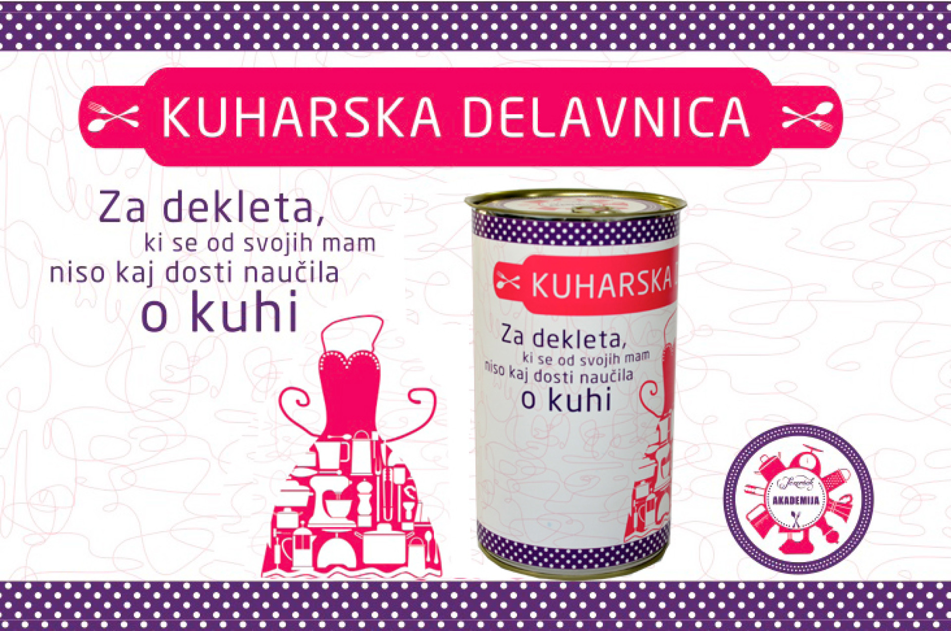 Kuharski tečaj "Za dekleta, ki se od svojih mam niso kaj dosti naučila o kuhi"