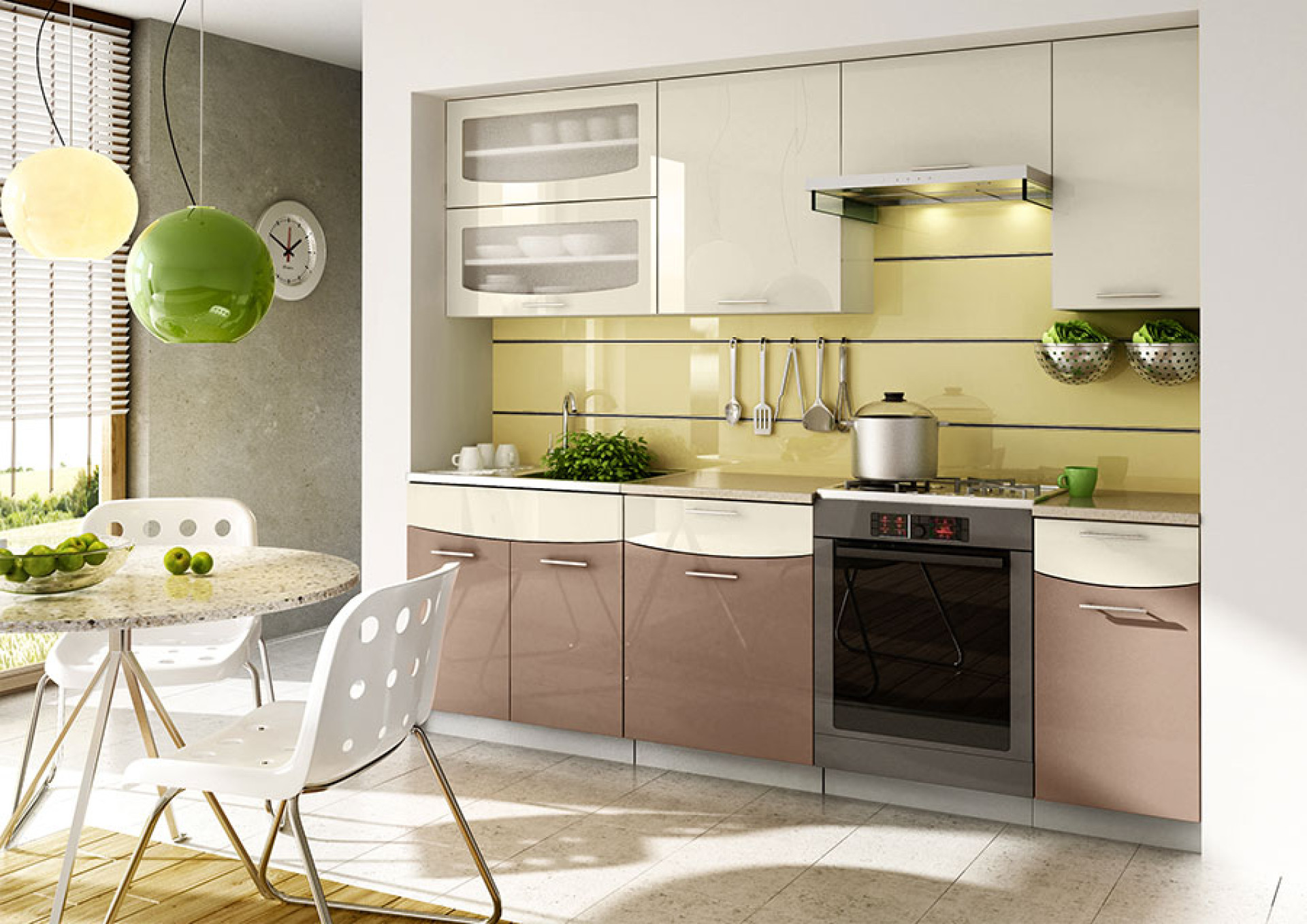 Kuhinja SMILE 2,4m - cappucino