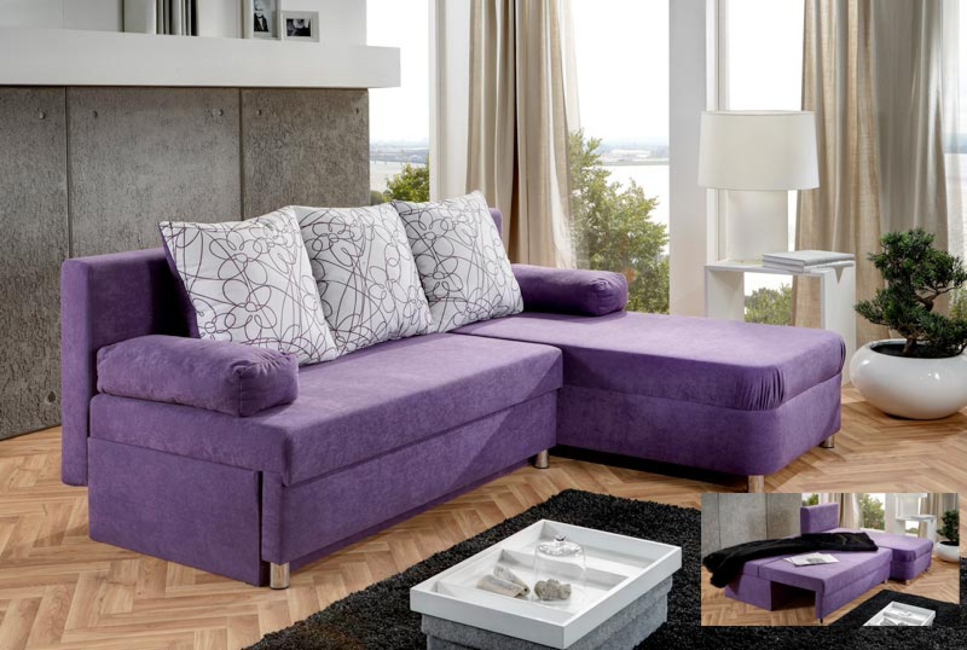 Kotna sedežna garnitura LILLY (slika je simbolična)