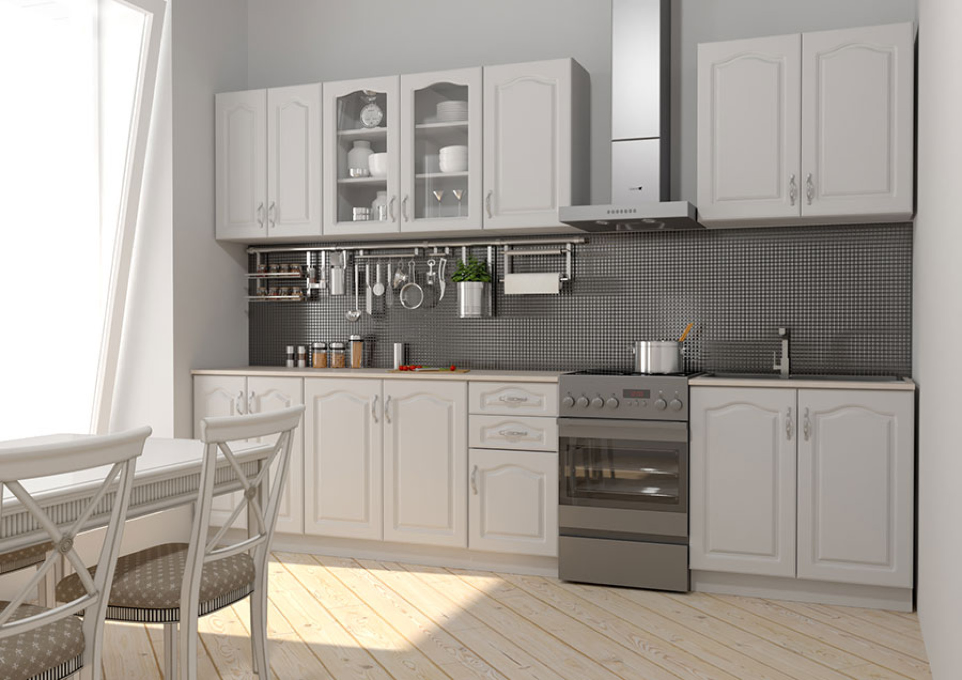 Kuhinja NIKA (260 cm) - Bela