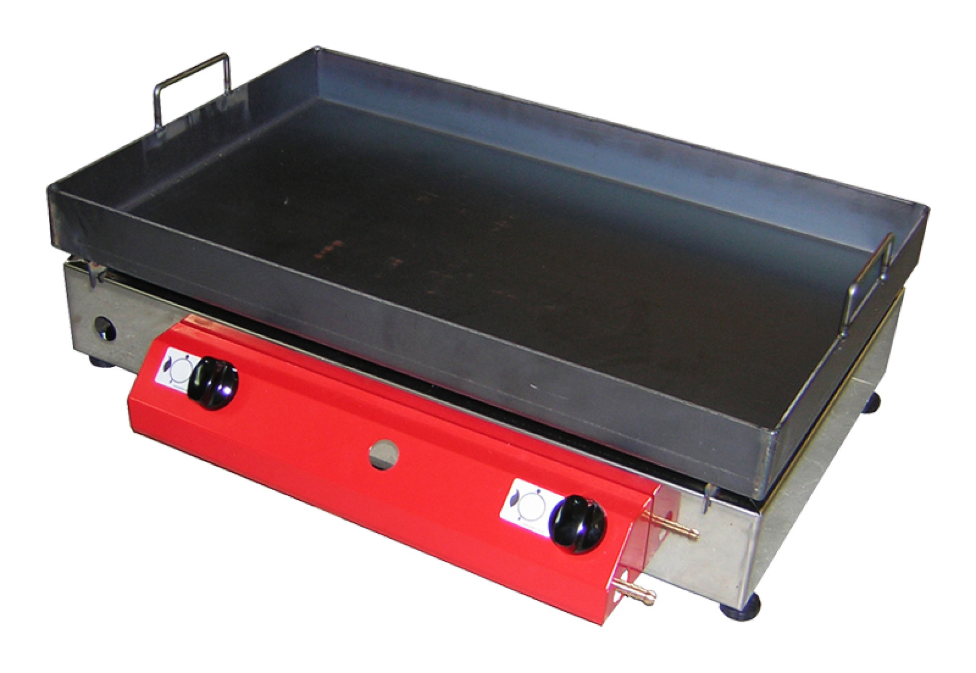 Namizni plinski žar, 65x40, Fe globoka plošča, z dvema gorilnikoma