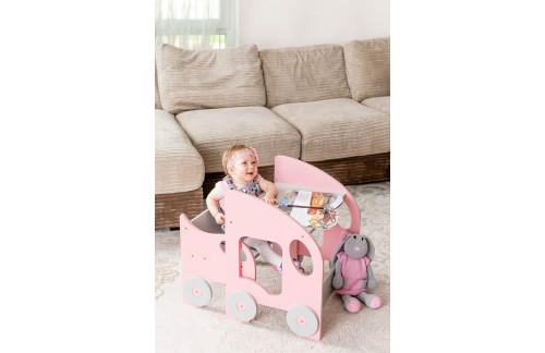 MONTESSORI MIZICA S STOLČKOM (ROZA/SIVA)