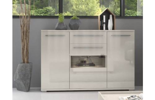 KOMODA RADDA PIANO K150V-3KS1F/PN Z OSVETLITVIJO - BEŽ