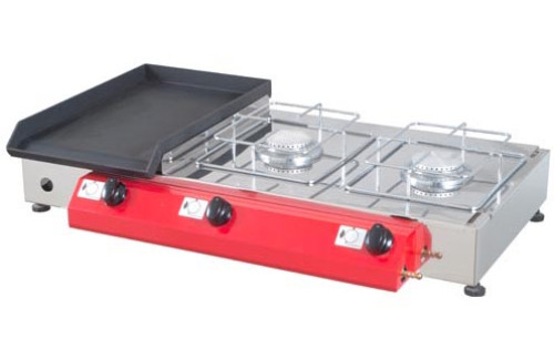 Namizni plinski žar Gorenc, 80x40, Fe plošča, dva kuhalnika, brez nog