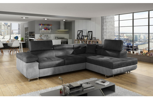 SEDEŽNA GARNITURA NOTIE - MONOLITH SIVA