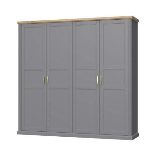 4-DELNA GARDEROBNA OMARA KALLA TARA-GRAFIT