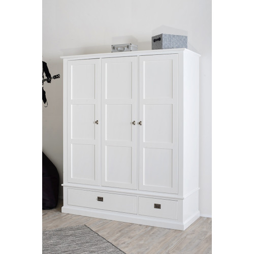 Garderobna omara BROAD S TIHIM ZAPIRANJEM - BELA