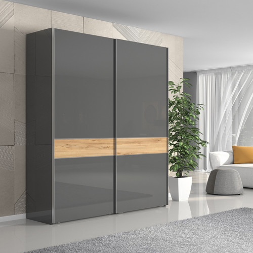 OMARA Z DRSNIMI VRATI KALLA ONYX 180 CM 