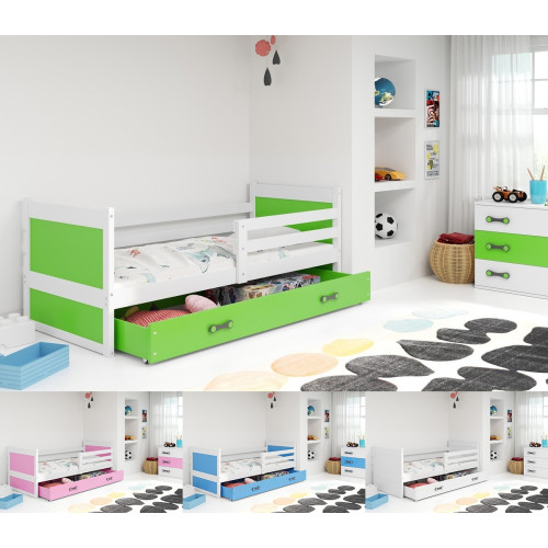 POSTELJA RICO 90x200 s predalom in GRATIS ležiščem - BELA (VEČ BARV)