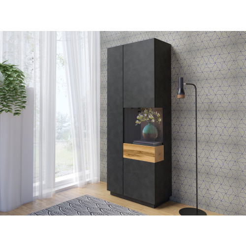 VISOKA VITRINA STOCKHOLM MATERA/HRAST