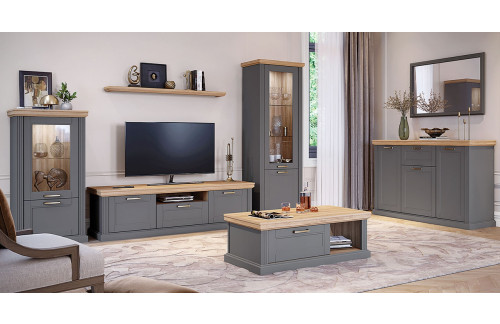 DNEVNA SOBA RADDA TARA Z OSVETLITVIJO-GRAFIT