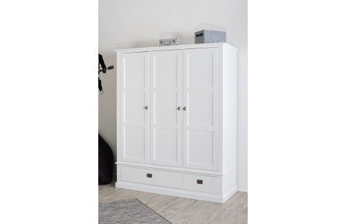 Garderobna omara BROAD S TIHIM ZAPIRANJEM - BELA