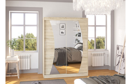 Garderobna omra z drsnimi vrati Modesto (150 cm)