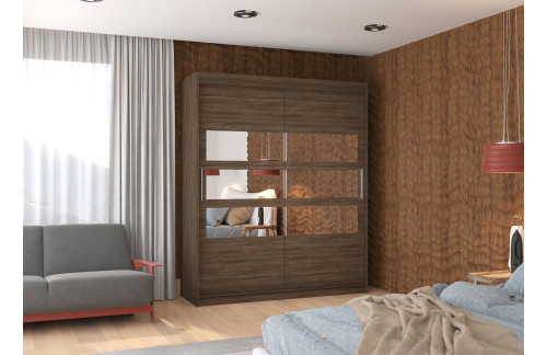 Garderobna omara z drsnimi vrati Toledo (180 cm)