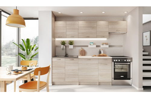 MINI KUHINJE: MINI KUHINJA MELA 1,8/2,4 M – HRAST TARTUF