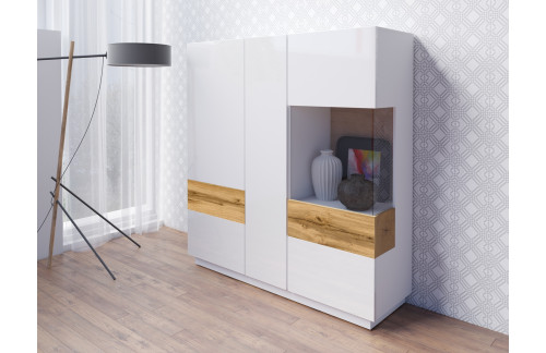 VITRINA STOCKHOLM BELA/HRAST